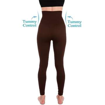 Homma High Waist Compression Leggings: Tummy Control, Seamless Fit