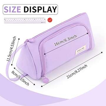 ANGOOBABY Pencil Case Handheld Pencil Pouch Multi-slot Pen Bag Stationery Storage for Teen Student C...
