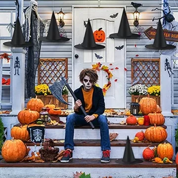 LeeLoon Witch Hat 14 Pack Hanging Halloween Decor