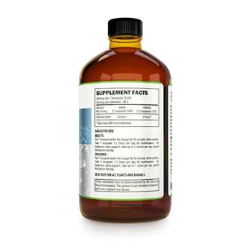 Kaiame Naturals Colloidal Silver, Ionic Silver Solution, 10 PPM, Large 16 oz Glass Bottle, Natural Immune Support Supplement, Safe for Adults, Children, and Pets