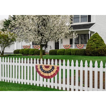 Tea Stained Patriotic Bunting 48" x 24" USA Banner