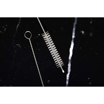 2 Drinking Straw Cleaning Brush Long - Bristle Cleaner for Stainless Steel Drink Straws Heavy Duty Brushes for Washing Glass Silicone Metal Straws Tea Pot Spout Mini Micro Bottle