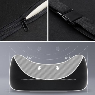 JUDUNA Car Headrest & Lumbar Support Cushion Set