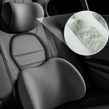 JUDUNA Car Headrest & Lumbar Support Cushion Set