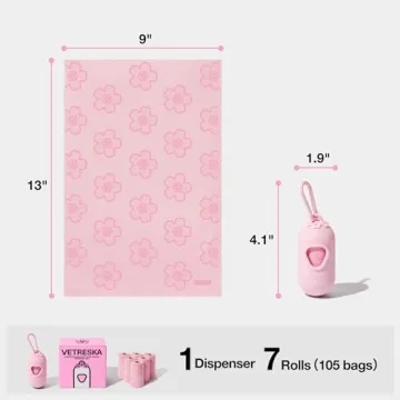 VETRESKA Cherry Blossom Dog Poop Bag Dispenser