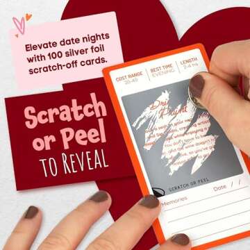 BETTER TOGETHER Scratch Off Date Night Cards - 100 Romantic Couple Questions Card Games - Relationship Cards for Couples Date Night Game Ideas - Couples Games for Girlfriend, Boyfriend, Wife, Husband