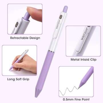 Smooth Write Fine Point Gel Pen Set in Assorted Colors