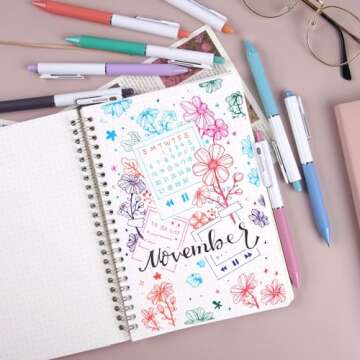 Smooth Write Fine Point Gel Pen Set in Assorted Colors