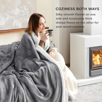 Cozy Sherpa Fleece Throw Blanket for Cold Days