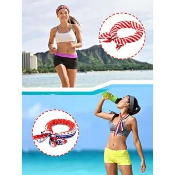 Janmercy 10 Pcs Cooling Neck Wraps for Summer Fun