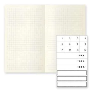 DESIGNPHIL Midori 15211006 Notebook, MD Notebook, Light, New Book, Graph Ruled, 3 Books