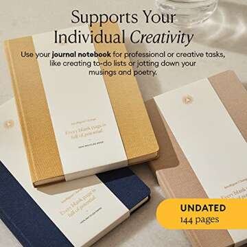 Intelligent Change Premium Daily Small Notebook With Quotes, Lined Journal, Work Notebook, A5 Journa...