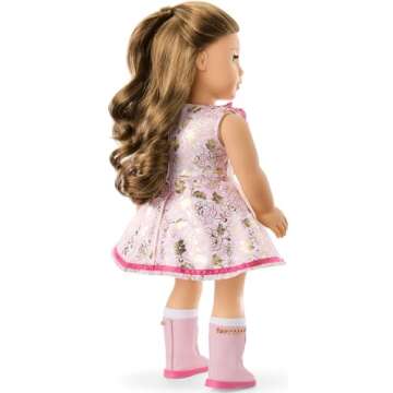 Doll Floral Outfit with Ruffled Bodice and Boots