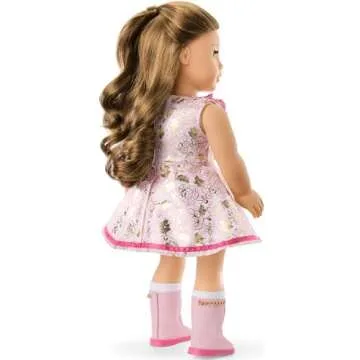 Doll Floral Outfit with Ruffled Bodice and Boots