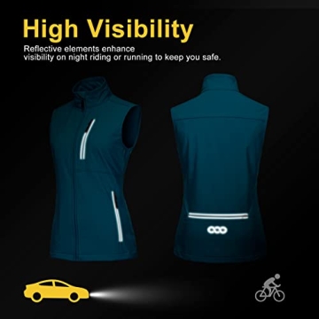 Women’s Windproof Lightweight Running Vest with Pockets