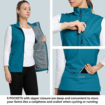 Women’s Windproof Lightweight Running Vest with Pockets