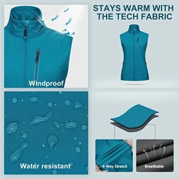 Women’s Windproof Lightweight Running Vest with Pockets