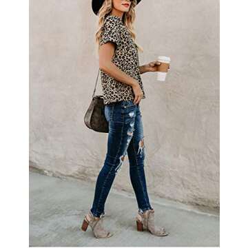 Bloomin Jelly Leopard Print Summer T-Shirt for Women