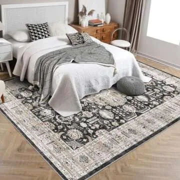 GlowSol 9x12 Washable Rug for Any Home Space