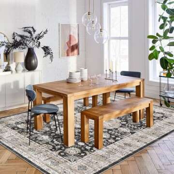 GlowSol 9x12 Washable Rug for Any Home Space