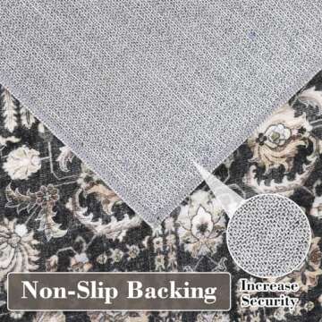 GlowSol 9x12 Washable Rug for Any Home Space