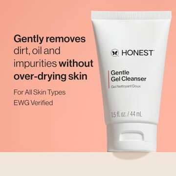 Honest Beauty Mini Gentle Gel Cleanser | Travel Size | Gentle & Effective