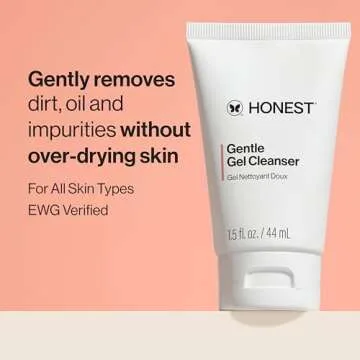 Honest Beauty Mini Gentle Gel Cleanser | Travel Size | Gentle & Effective