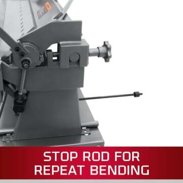 JET 50-Inch Bench Box and Pan Brake, 16-Gauge Mild Steel (BPB-1650)