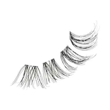 KISS The New Natural Effortless Minimal Look False Eyelashes 12-16mm, Trio Clusters Pack, NNT02, 24 Wisps