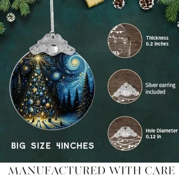 Faythory Starry Night Ornament for Elegant Holiday Decor