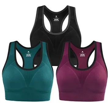 IUGA Sports Bras for Women High Impact Racerback Sports Bra Seamless Padded Sports Bra Yoga Bras Wor...