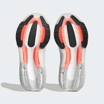 adidas Women’s Ultraboost Light Running Shoes (Ultraboost 23), White/Black/Solar Red, 8.5