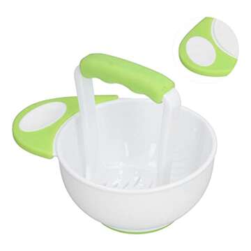 Baby Food Mash Bowl Set - Safe Puree Maker for Infants