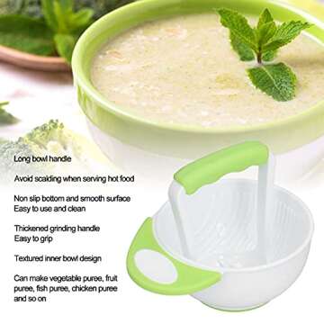 Baby Food Mash Bowl Set - Safe Puree Maker for Infants