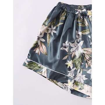 WDIRARA Women's 7 Pcs Pajama Set Comfy Cami Pjs with Shirt and Eye Mask