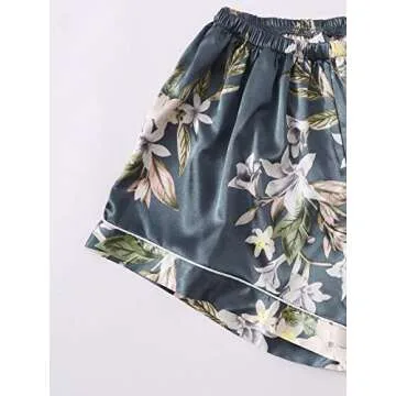 WDIRARA Women's 7 Pcs Pajama Set Comfy Cami Pjs with Shirt and Eye Mask