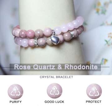 Healing Crystal Bracelets for Women - Stress Relief Jewelry