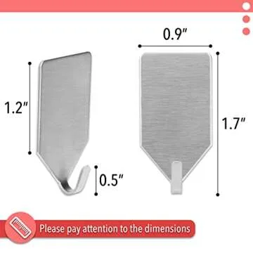 Stylish UNCO Stainless Steel Small Hooks for Organized Spaces