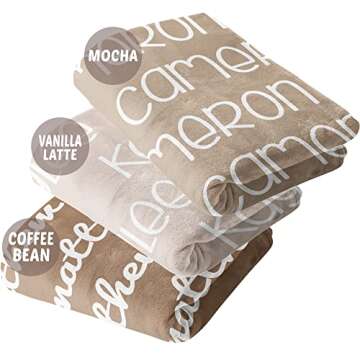 Ships Next Day - Boho Personalized Name Baby Blankets for Girls with Name - Printed in America - Bohemian Baby Name Blanket - Personalized Custom Baby Girl Blankets