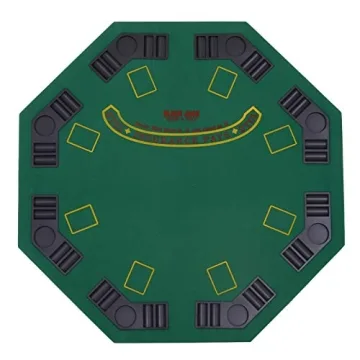 Soozier Foldable 8-Player Poker Table with Cup Holders