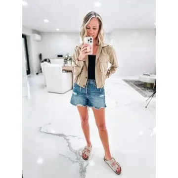 Onedreamer Women's Lightweight Cropped Jacket for Every Occasion