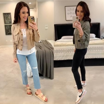 Onedreamer Women's Lightweight Cropped Jacket for Every Occasion