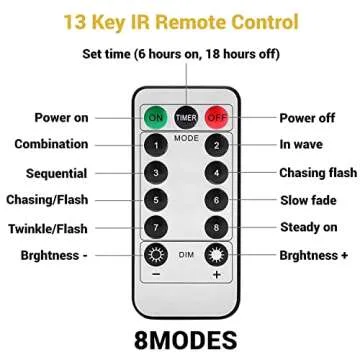 200 LED Battery Fairy Lights - Remote & Timer Included