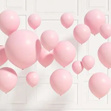 Pastel Pink Balloons Garland Kit 100 Pack 18/12 /10/5 Inch Party Balloons Different Sizes Baby Pink ...