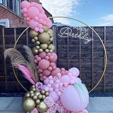Pastel Pink Balloons Garland Kit 100 Pack 18/12 /10/5 Inch Party Balloons Different Sizes Baby Pink Balloon for Birthday Party Baby Shower Wedding Christmas Easter Party Decorations