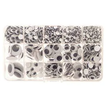 Variety Pack of 1120 Self Adhesive Googly Eyes for Crafts