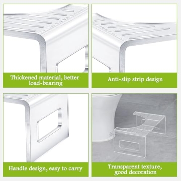 Wenqik Acrylic Toilet Stool - Stylish and Safe Step