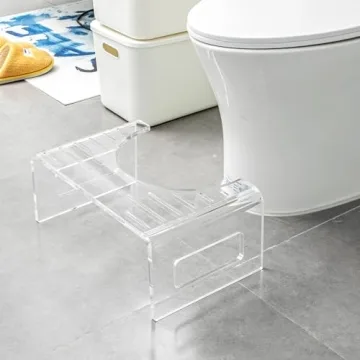 Wenqik Acrylic Toilet Stool - Stylish and Safe Step