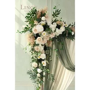 Ling's Wedding Arch Flowers Kit for Elegant Decor