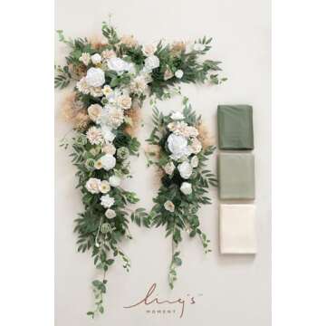 Ling's Wedding Arch Flowers Kit for Elegant Decor